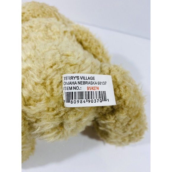 Teddy Bear 8” Sitting Plush Stuffed Animal Collectible Lite Brown Terrys Village - Picture 7 of 9